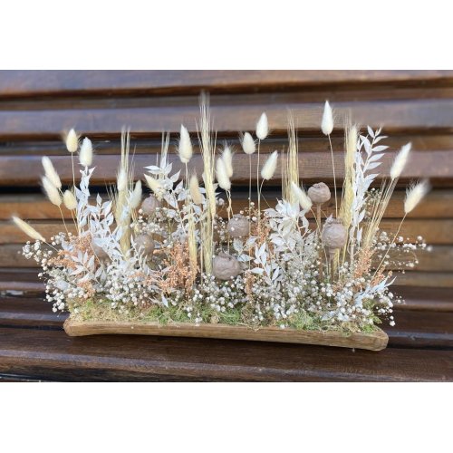 Aranjament permanent cu plante criogenate si uscate Lungime 45 cm Aranjament permanent cu plante criogenate si uscate Lungime 45 cm