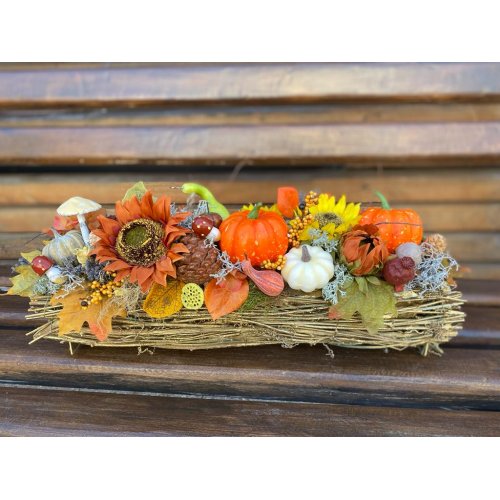 Aranjament permanent de toamna Lungime 50 cm