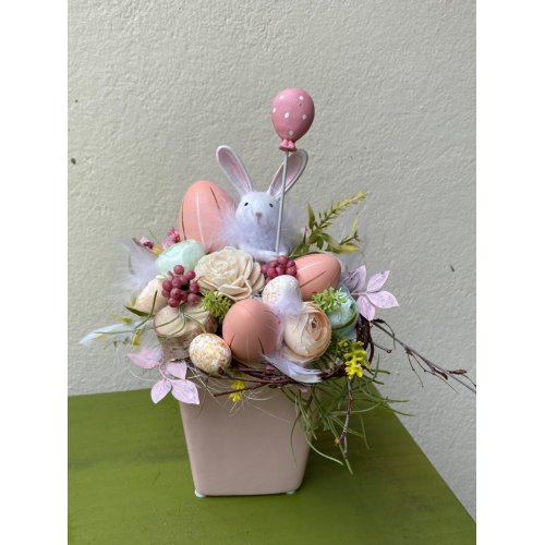 Aranjament de pasti permanent Bunny Aranjament de pasti permanent Bunny