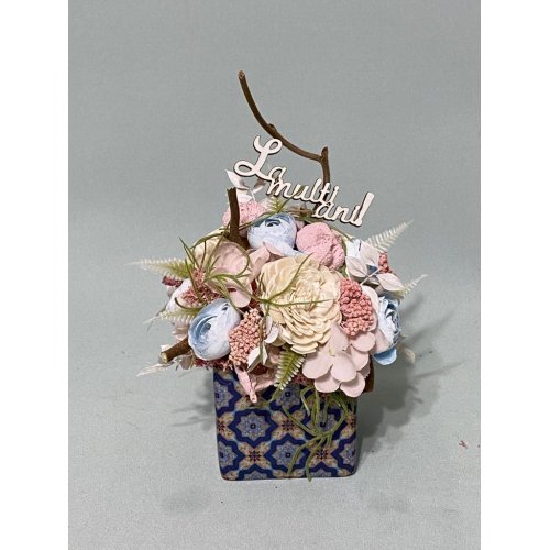 Aranjament permanent in vas ceramic Aranjament permanent in vas ceramic