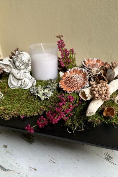 Aranjament Angel purple pentru luminatie 1 noiembrie