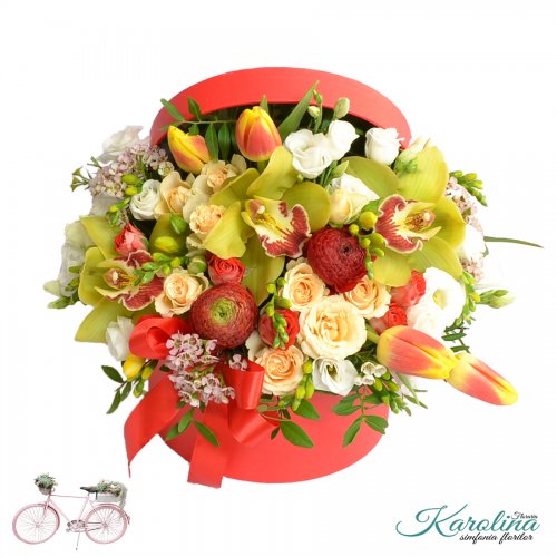 Cutie cu flori naturale Red Box Cutie cu flori naturale Red Box